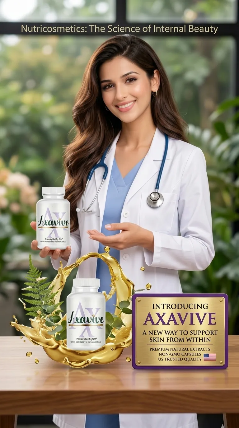 Axavive skin supplement USA doctor recommended plant-based inside-out skincare formula